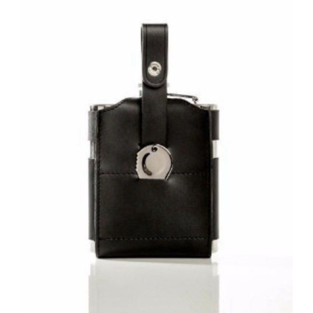 Brouk & Co. Teed Up Flask Kit Black Vegan Leather Case $85 Retail Read